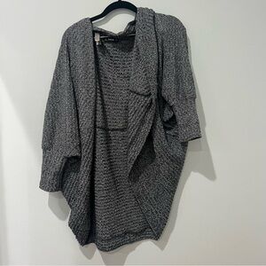 Charcoal Gray Women's Poncho Cardigan